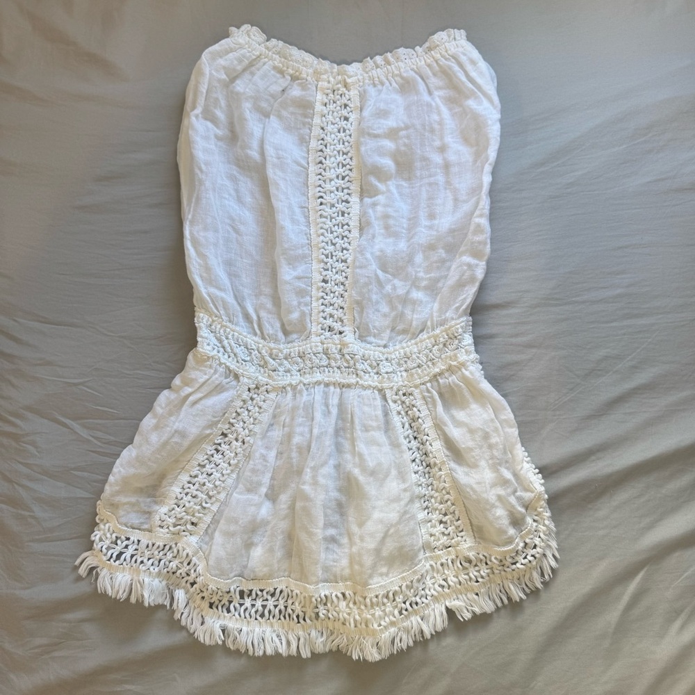 Sunday Ivory/White 100% Linen Cover-Up